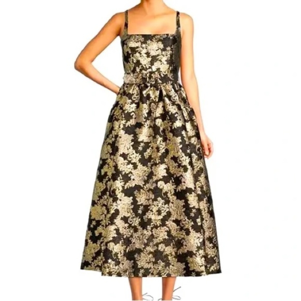 Antonio Melani Black And Gold Morgan Style Size 0 Cocktail Formal Dress